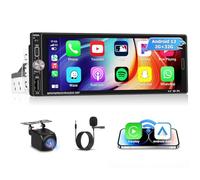 Inefala Android 15 Radio Coche 1 DIN con 6,9 Pulgadas Pantalla CarPlay inalámbrico Autoradio Bluetooth con Android Auto GPS WiFi Supporta Enlace Espejo FM/RDS Radio Type-C USB Cámara De Visión Trasera