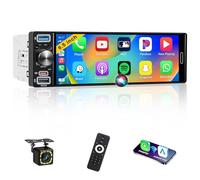 Inefala Autoradio 1 DIN con CarPlay Sans Fil Android Auto, 6.5" Panralla Radio Coche Bluetooth con FM Radio, Lien Miroir, SWC, EQ, USB, Type-C Charge, Cámara Trasera, Mic