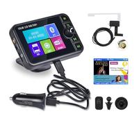 Inefala DAB Dab+ - Adaptador para radio de coche, pantalla LCD colorida de 2,4 pulgadas con manos libres Bluetooth, transmisor Dab, transmisor FM, AUX in/out, TF Card Music Play, cargador de coche