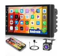 Inefala Radio Coche Android 15 2 DIN Radio Pantalla Táctil 7 Pulgadas con Navegación GPS WiFi Bluetooth Mirror Link Radio FM RDS Cámara Visión Trasera