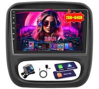Inefala Radio Coche Bluetooth para Renault Trafic 2014-2023 Opel Vivaro 2014-2019, 2G+64G, Wireless Carplay & Android Auto, 9" Touchscreen, GPS/WiFi/USB/RDS/FM Cámara Trasera Mic