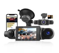 Inefala WiFi Dashcam de 360°, Dash CAM Coche con 4 Camaras FHD 1080P Delantera y Trasera Izquierda Derecha, Camara Coche Grabadora con Tarjeta SD de 64GB Grabación en Bucle Sensor G Visión Nocturna