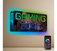 ineonlife Gaming Zone Neon Led,Mirror Gaming Letrero Led Color App Dimmer Smart Rgb Neon,Juego Letrero Neón Para Niños,Decoración De Habitaciones,Regalos De Jugadores Para Adolescentes,Niños