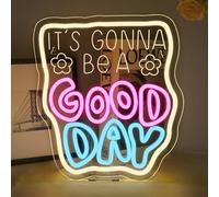 ineonlife It's Gonna Be A Good Day Neon Led,Gonna Be A Good Day Luces Neon Para Decoración De Pared,La Letrero Led Para Dormitorio,Sala De Estar,Bar,Restaurante