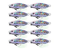 INEOUT 10 Unids/Set Metal Jig Cuchara Señuelo Cebo Artificial Shore Lento Jigging Aparejos De Pesca De Lubina 10g 15g 20g 30g 40g 50g(G 10 pcs Bait,40G)