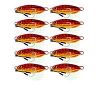INEOUT 10 Unids/Set Metal Jig Cuchara Señuelo Cebo Artificial Shore Lento Jigging Aparejos De Pesca De Lubina 10g 15g 20g 30g 40g 50g(B 10 pcs Bait,20G)