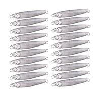 INEOUT 20 Unids/Lote DIY Cuchara De Plantilla De Fundición De Metal Sin Pintar 7g-10g-14g-17g-21g-24g-30g-40g Fundición En Blanco Jigging Señuelo De Pesca De Lubina(7g-20pcs)