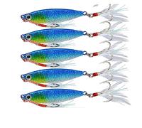 INEOUT 5 Unids/Lote 7g 10g 15g 20g 30g Cebos De Metal Fundido Spinner Señuelos De Pesca Jigs Pesca De Trucha Aparejos Duros Juego De Jigging Cebo(Blue Bait 5 pcs,30g)