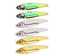 INEOUT 6 Unids/Lote 3D Eyes Metal Vib Blade Señuelos 7/10/12 Hundimiento Señuelo Vibración Cebos Artificial Vibe For Lubina Perca Aparejos De Pesca(C-6pcs-No Hook,7g-6pcs)