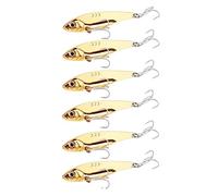 INEOUT 6 Unids/Lote 3D Eyes Metal Vib Blade Señuelos 7/10/12 Hundimiento Señuelo Vibración Cebos Artificial Vibe For Lubina Perca Aparejos De Pesca(G-6pcs-2 Hooks,10g-6pcs)