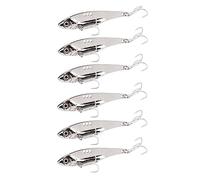 INEOUT 6 Unids/Lote 3D Eyes Metal Vib Blade Señuelos 7/10/12 Hundimiento Señuelo Vibración Cebos Artificial Vibe For Lubina Perca Aparejos De Pesca(H-6pcs-2 Hooks,10g-6pcs)