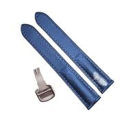 INEOUT Banda de reloj compatible con Cartier. ejército de reserva Nk SOLO Hombres Lady Deployant Strap Strap Relojes Accesorios de cuero genuino Reloj Suave Pulsera Cinturón (Color : Blue silver, Si