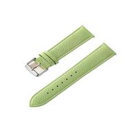 INEOUT Correa De Cuero Con Estampado De Palma, Correa De Reloj De Piel De Vaca Auténtica Hecha A Mano, Pulsera De Reloj For Hombre Y Mujer, Azul, Amarillo, Marrón Y Marrón (Color : Avocado Green, Si