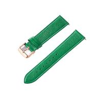 INEOUT Correa De Cuero Con Estampado De Palma, Correa De Reloj De Piel De Vaca Auténtica Hecha A Mano, Pulsera De Reloj For Hombre Y Mujer, Azul, Amarillo, Marrón Y Marrón (Color : Green rose buckle