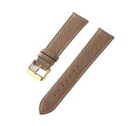 INEOUT Correa De Cuero Con Estampado De Palma, Correa De Reloj De Piel De Vaca Auténtica Hecha A Mano, Pulsera De Reloj For Hombre Y Mujer, Azul, Amarillo, Marrón Y Marrón (Color : Brown yellow gold