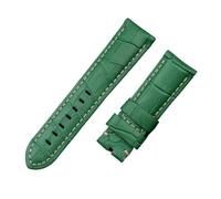 INEOUT Correa De Reloj De Cuero De Bambú De Becerro Italiano De 22 Mm, 24 Mm, 26 Mm Compatible Con Correa De Reloj Panerai Con Hebilla Tang Compatible Con Accesorios PAM441/111/386(Green,22MM PAM_BLAC