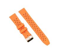 INEOUT Correa De Reloj De Goma, Correa De Reloj A Prueba De Agua For Buceo, Correa De Reloj De 18mm, 20mm Y 22mm, Pulsera Deportiva De Liberación Rápida (Color : Orange gold buckle, Size : 18mm)