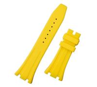 INEOUT Correa De Reloj De Goma De Silicona Suave De 26 Mm Compatible Con Ganchos AP Strap 15400/15500/26331(Yellow,BLACK HOOKS_SR BUCKLE)