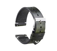 INEOUT Correa De Reloj Hecha A Mano De Piel Auténtica Con Cera De Aceite, Pulsera De 18mm, 20mm, 22mm, Capa Superior De Piel De Vaca Que Cambia De Color, Correas De Reloj De Liberación Rápida(Dark gre