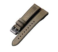 INEOUT Correa Hecha A Mano Correa De Reloj De Cuero De Vaca De Primera Capa Italiana 18 19 20 21 22 MM Verde Gris Marrón Pulsera De Reloj Antiguo For Hombres(Grey,18mm)