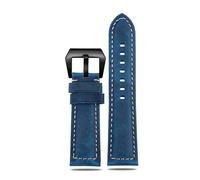 INEOUT Correas De Cuero Compatibles Con Panerai PAM441 386 Accesorios For Relojes Correa For Hombres 20 Mm 22 Mm 24 Mm 26 Mm Correas De Reloj Pulsera De Repuesto De Piel De Vaca (Color : 02-blue blac