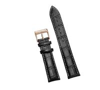 INEOUT Correas De Reloj De Pulsera Suaves, Cómoda Correa De Reloj De Cuero Genuino, 12/14/16/18/20/22/24 Mm, Hebilla De Reloj + Herramienta (Color : Black White 2, Size : 14mm)