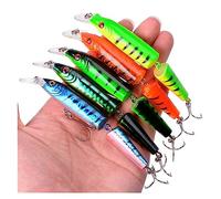 INEOUT Minnow Crankbaits Tackle Kit De Señuelos De Pesca Pesca Cebo Duro Artificial Spoonbait Conjunto De Wobblers For Lucio Carpa De Curricán Mixto(5pc-9.3g 10.8cm)