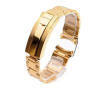 INEOUT Pulsera De Reloj Compatible Con Rolex Daytona Water Ghost Submariner Accesorios De Reloj Cadena De Banda 20 Mm 21 Mm Correa De Reloj De Acero Inoxidable Sólido(All Gold,21mm No Logo)