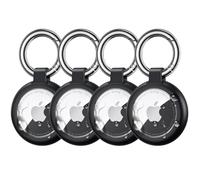 Inesore Colgante para Apple AirTag Pendant, diseño de textura de fibra de carbono y funda impermeable para día de aire, resistente a los arañazos del cuerpo completo con llavero para AirTags, collar