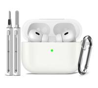 Inesore Compatible with Airpods Pro 2nd/1st Case Cover,Silicone Protective Case for Apple Airpods Pro 2nd/1st Generation Charging Case with Keychain and Cleaner Pen,for Women Men(Luminous)
