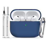 Inesore Compatible with AirPods Pro 3 Case(2025) with Cleaning Kit, Silicone Protective Case Cover for Apple Air Pod Pro 3rd Charging Case,Unisex Design - Navy Blue