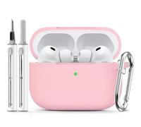 Inesore Compatible with AirPods Pro 3 Case(2025) with Cleaning Kit, Silicone Protective Case Cover for Apple Air Pod Pro 3rd Charging Case,Unisex Design - Pink