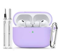 Inesore Compatible with AirPods Pro 3 Case(2025) with Cleaning Kit, Silicone Protective Case Cover for Apple Air Pod Pro 3rd Charging Case,Unisex Design - Purple