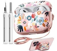 Inesore for AirPods Pro 2nd/1st Case (2023) with Lock-Pink Berry Flower
