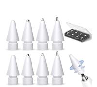 Inesore Paquete de 8 accesorios de repuesto para puntas de lápiz Apple, compatibles con Apple Pencil Pro/2ª generación/1ª generación/USB C, punta iPencil para iPad Pro/Air/Mini, para dibujar y