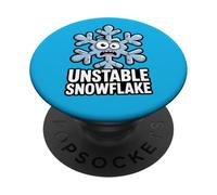 Inestable Copo de Nieve Invierno Ansiedad Depresión Divertido Navidad PopSockets PopGrip Adhesivo