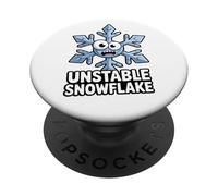 Inestable Copo de Nieve Invierno Ansiedad Depresión Divertido Navidad PopSockets PopGrip Adhesivo