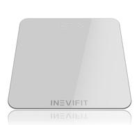 INEVIFIT Báscula de baño, báscula digital de alta precisión, mide el peso para múltiples usuarios. plataforma grande de plata 11.8 "x11.8"