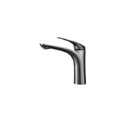 INEX EUROPA Grifo lavabo GRAY - Gris metal-, con 5 años de garantia EDM 33188L de laton virgen, facil instalacion ahorro de agua alta presion graduable