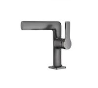 INEX EUROPA Grifo lavabo GRAY - GRIS METÁL con 5 años garantia, diseño minimalista EDM77188, laton virgen fácil insolación ahorro de agua alta presion graduable
