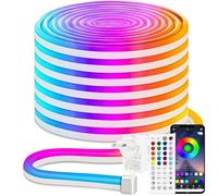 iNextStation 24 V Tira LED Neón RGB 10 m con Aplicación Mando a Distancia IP65 Resistente Agua Tira LED Neón Flexible Sincronización con Música para Fiestas Videojuegos Decoración Interior Exterior