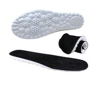 INF 1 par de plantillas 4D ultra suaves y transpirables, ideales para senderismo, correr, deportes, libres de corte, suspensión, suaves y cómodas, 270 mm, negro