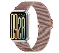 INF 1 pulsera de nailon de color oro rosa - para Xiaomi Mi Band 9 Pro & Redmi Watch 5 - 24 cm cierre de acero inoxidable