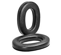 INF 2 almohadillas de cuero proteína compatibles con 3M WorkTunes - Espuma viscoelástica negra 10,3 cm x 7,8 cm x 1,6 cm