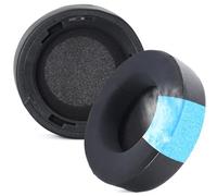 INF 2 almohadillas de repuesto compatibles con Corsair Virtuoso Pro Wired - Piel sintética y malla, negro, 10,2 x 10,2 cm