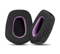 INF 2 almohadillas de repuesto para auriculares Logitech G733 G335 - Cuero refrigerado por hielo, negro, 8,5 x 8,5 cm