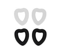 INF 2 pares de protectores antideslizantes en forma de corazón para gafas, silicona, 17 x 13 mm