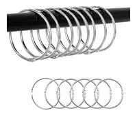 INF 30 Piezas Anillos de Cortina con Apertura / Anillos de Cortina de Ducha para Cortinas de Ducha para Puertas y Ventanas Anillos de Apertura de 60 mm de Diámetro Interior Hierro