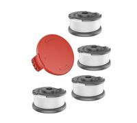 INF 4 bobinas de desbrozadora para Einhell GE-CT 18/28 Li TC - negro/rojo, 5,65 x 2,4 cm, con 1 cubierta