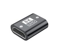 INF 8K HDMI 2.1 Hembra-Hembra Acoplador - Adaptador de extensión HDMI negro de aleación de aluminio, 2,36 cm, 8K @ 60Hz, ARC/eARC, DTS/Dolby